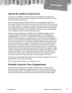The Giver: An Instructional Guide for Literature  Novel Study Guide for 4th8th Grade Literature with Close Reading and Writing,Used