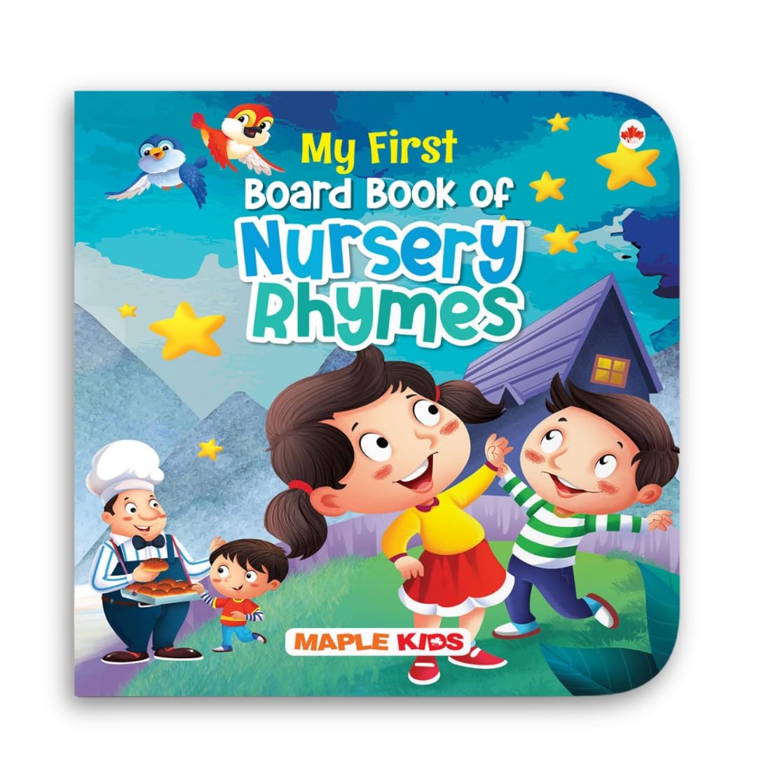 Nursery Rhymes For Kids - Board Book For Children - Illustrated Classic Poems - Age 0 - 2 Years - Johnny Johnny, Mary Had A Little Lamb, Ding Dong Bell, Hot Cross Buns Etc.,