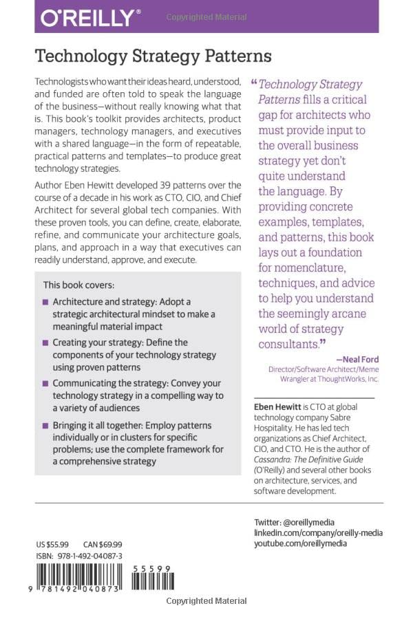Technology Strategy Patterns: Architecture as Strategy,Used
