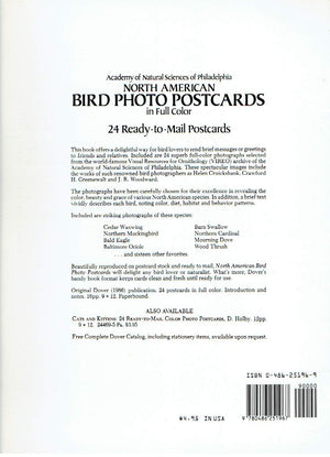 North American Bird Photo Postcards In Full Color,New