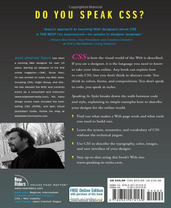 Speaking in Styles: Fundamentals of CSS for Web Designers (Voices That Matter),Used