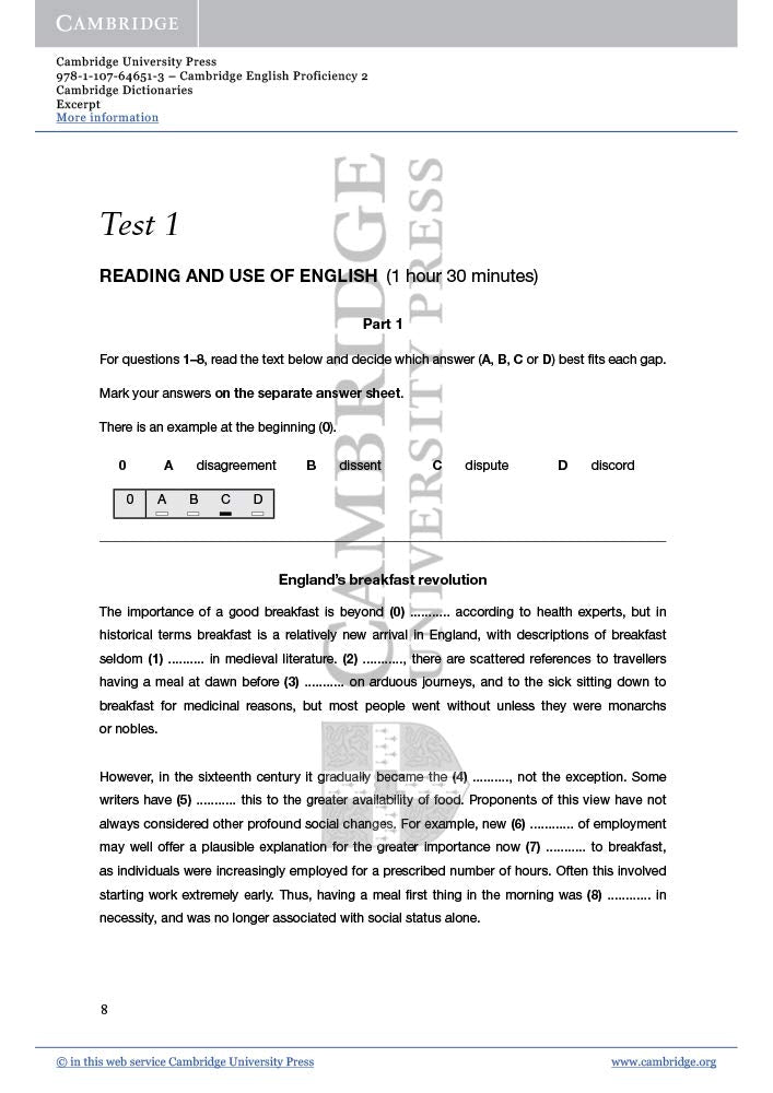 Cambridge English Proficiency 2 Student'S Book With Answers: Authentic Examination Papers From Cambridge English Language Assess