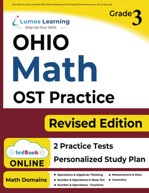 Ohio State Test Prep: 3rd Grade Math Practice Workbook and Fulllength Online Assessments: OST Study Guide,Used