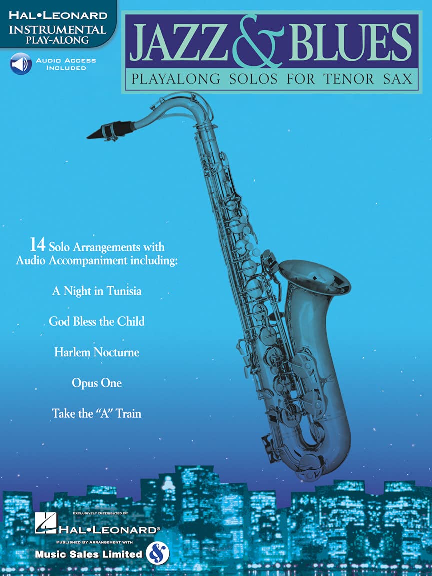 Jazz & Blues  Playalong Solos  Tenor Sax Book/Online Audio,New