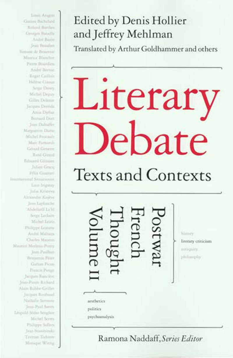Literary Debate: Texts and Contexts: Postwar French Thought,Used