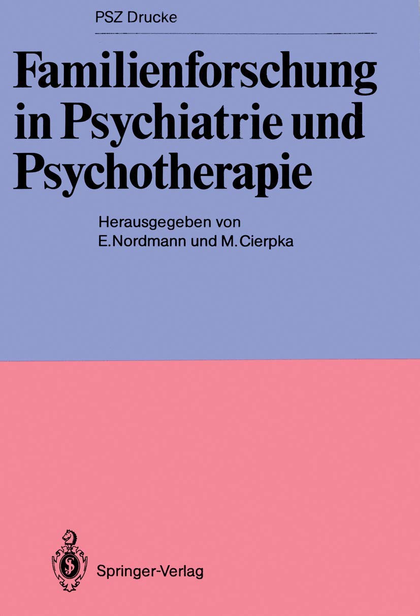 Familienforschung in Psychiatrie und Psychotherapie (PSZDrucke) (German and English Edition),Used