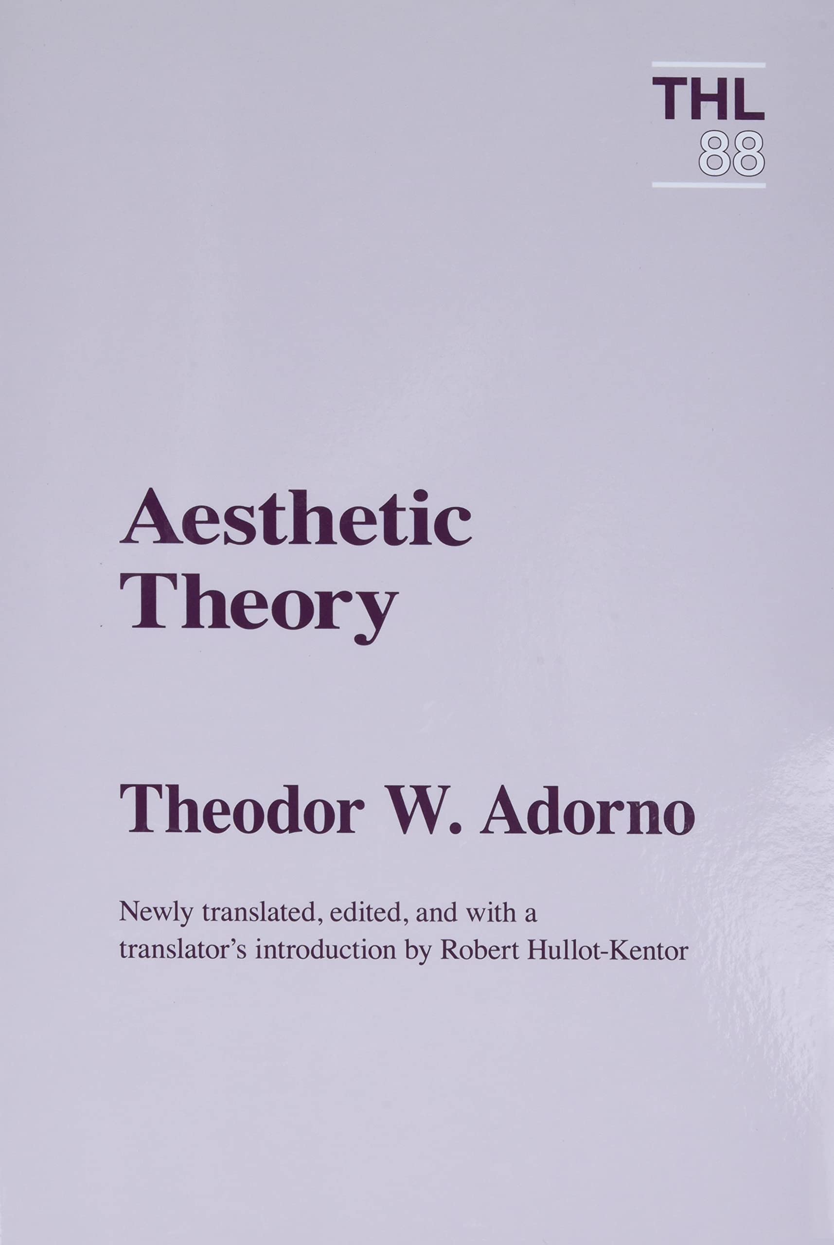 Aesthetic Theory (Volume 88) (Theory And History Of Literature),Used