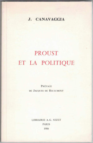 Proust Et La Politique,Used