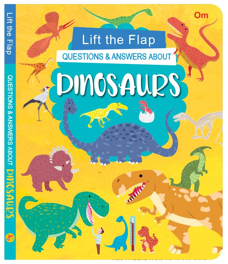 Board Book: Lift The Flap Question & Answer About Dinosaurs- Activity Book For Children Age 3-5 Years