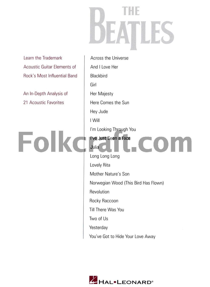 Best Of The Beatles For Acoustic Guitar Guitar Signature Licks Book/Online Audio,Used