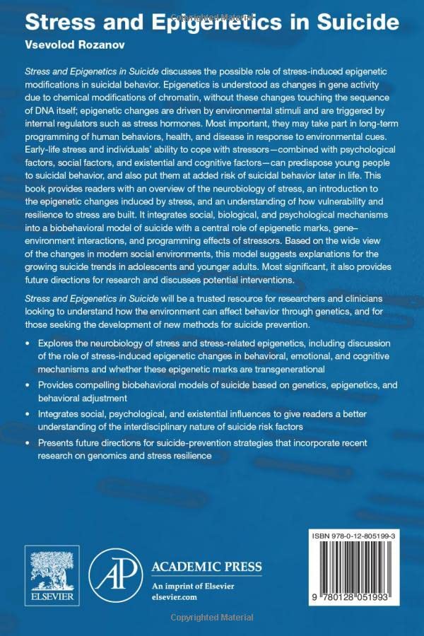 Stress and Epigenetics in Suicide,Used