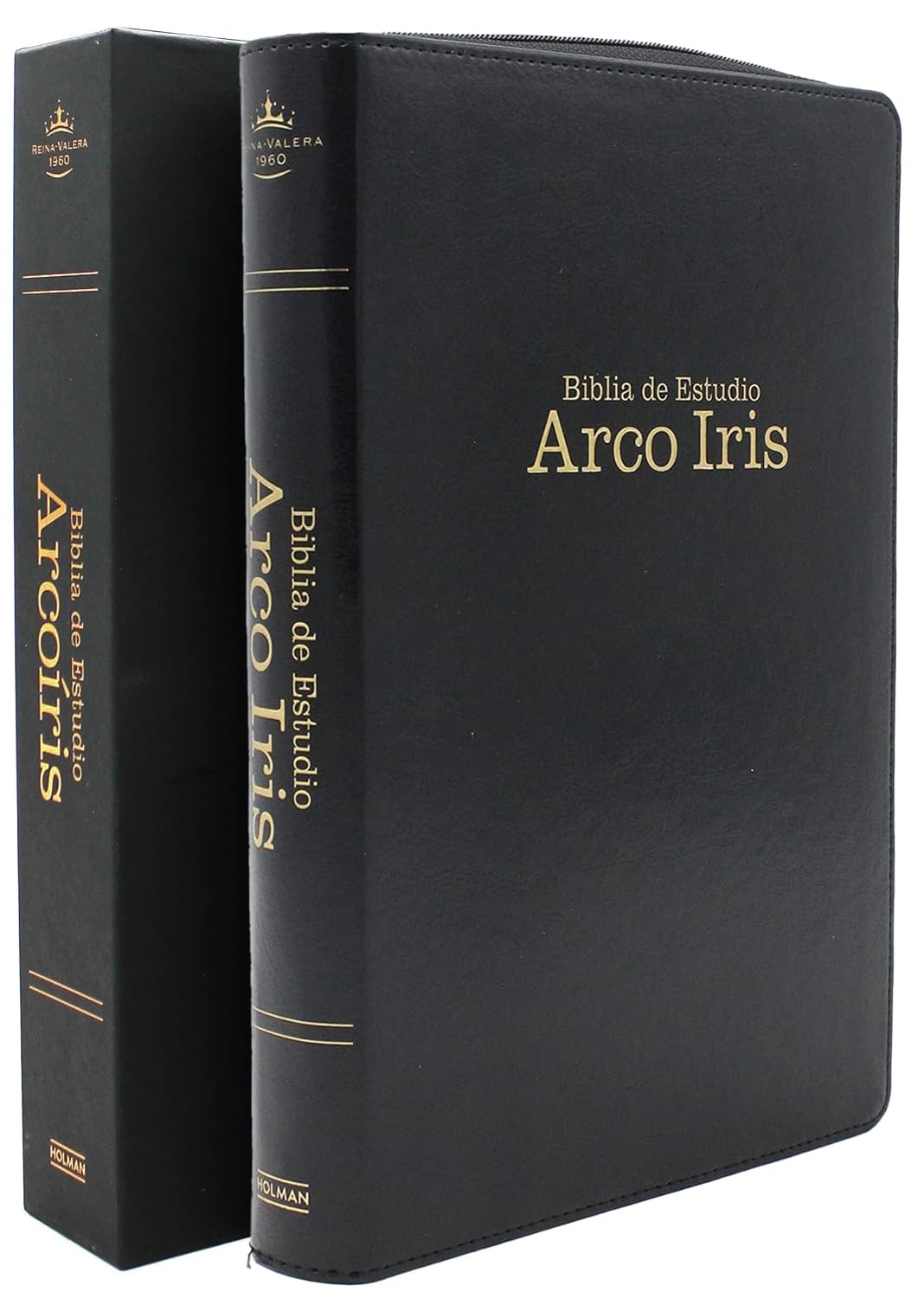 Biblia De Estudio Arco Iris Reina Valera 1960 Con Cierre E Indice En Espaol Color Negro/Spanish Rainbow Study Bible Rvr 1960 Wit