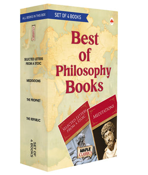 Best Of Philosophy Books - Selected Letters From A Stoic, Meditations, Prophet, The Republic (Set Of 4 Books) - Seneca, Marcus Aurelius, Kahlil Gibran, Plato