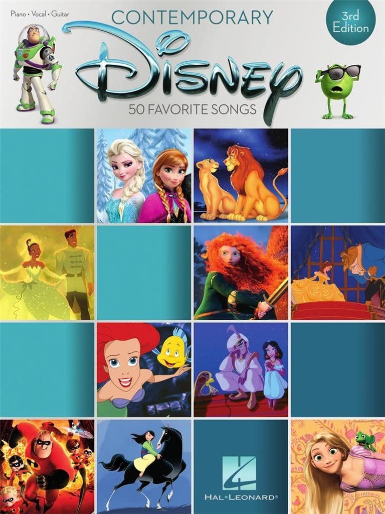 Contemporary Disney: 50 Favorite Songs  Disney Piano Book For Piano, Guitar, Vocal  Outstanding Sheet Music Book Collection