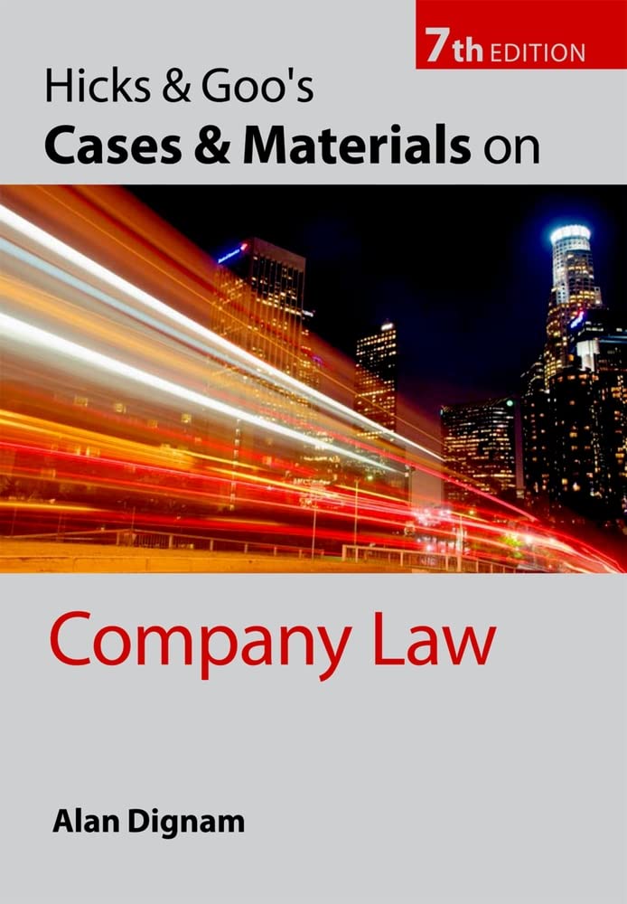 Hicks & Goo's Cases and Materials on Company Law,Used