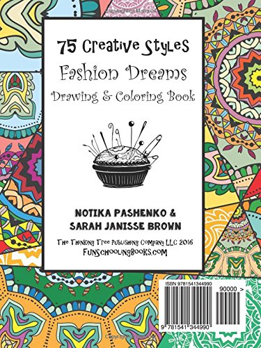 Just for Teen Girls  Design a Dress  Drawing & Coloring Book: 75 Creative Styles  Fashion Dreams,Used
