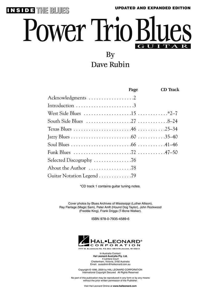 Power Trio Blues Guitar  Updated & Expanded Edition: Blues Guitar Styles from the West Side of Chicago to Texas and Beyond (Ins,Used