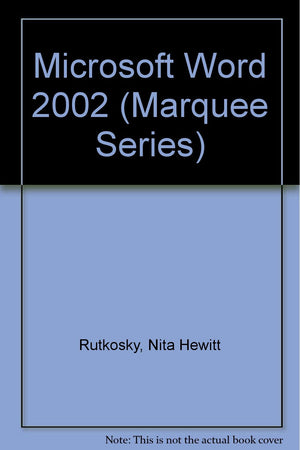 Microsoft Word 2002 (Marquee Series),Used