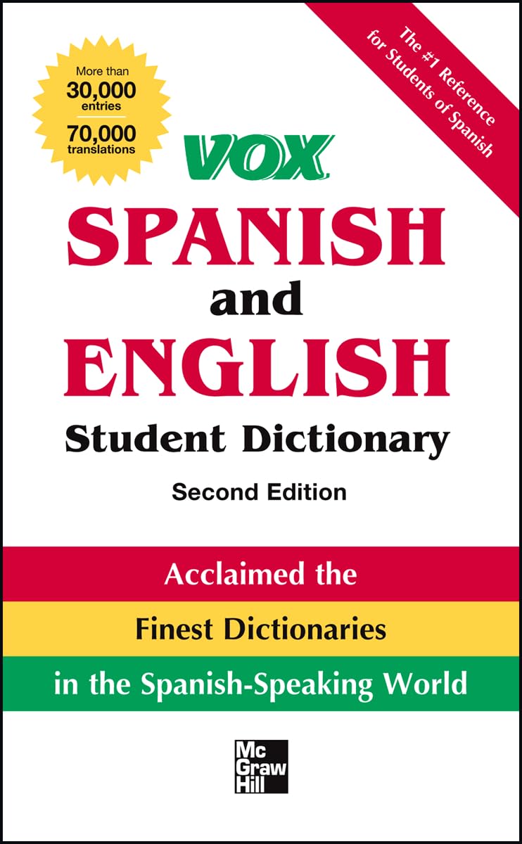 Vox Spanish And English Student Dictionary Pb, 2Nd Edition,Used