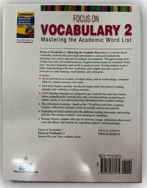 Focus On Vocabulary 2 2/E Student Book 137617,Used