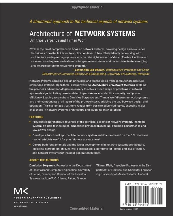 Architecture of Network Systems (The Morgan Kaufmann Series in Computer Architecture and Design),Used
