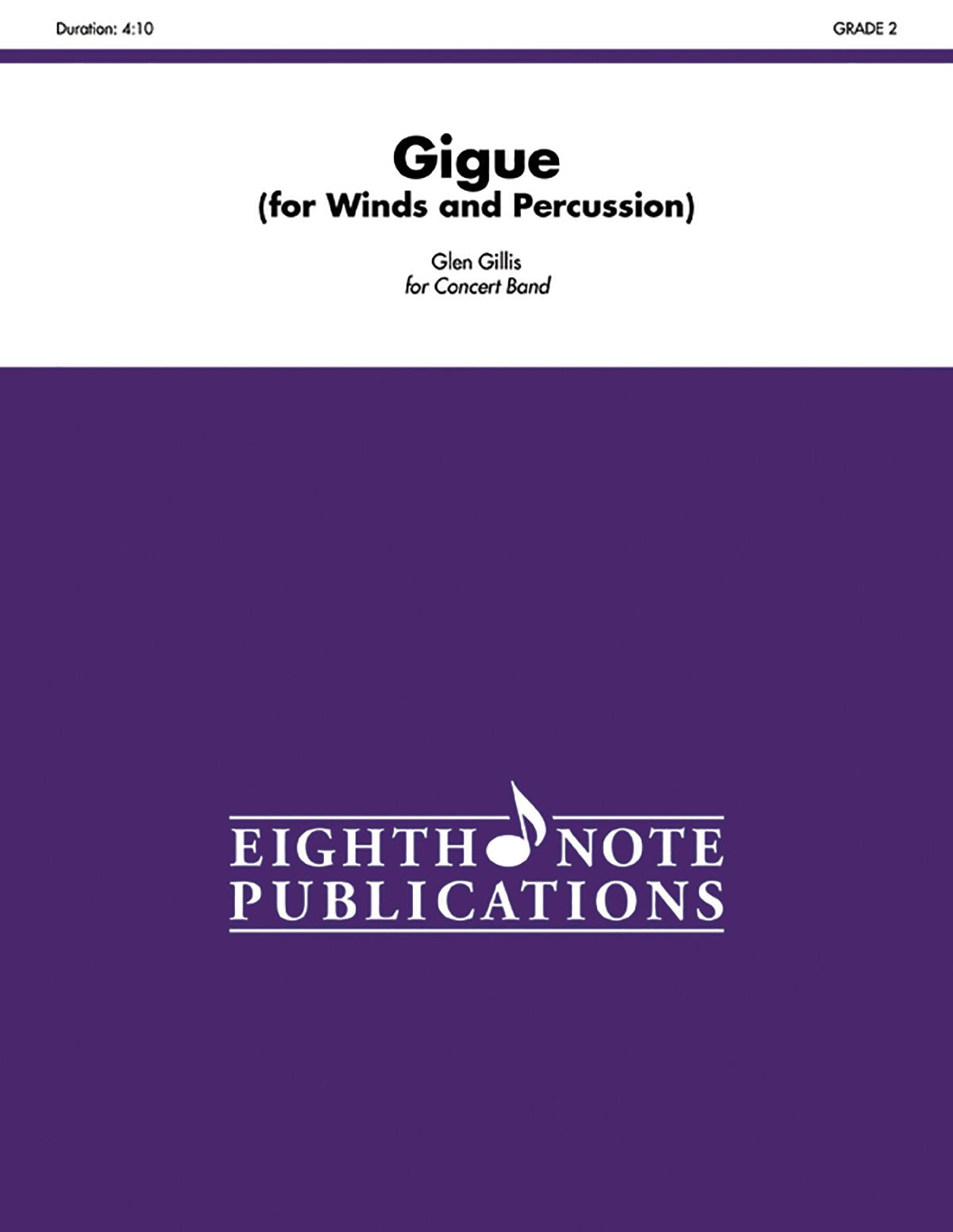 Gigue: For Winds And Percussion, Conductor Score & Parts (Eighth Note Publications),Used