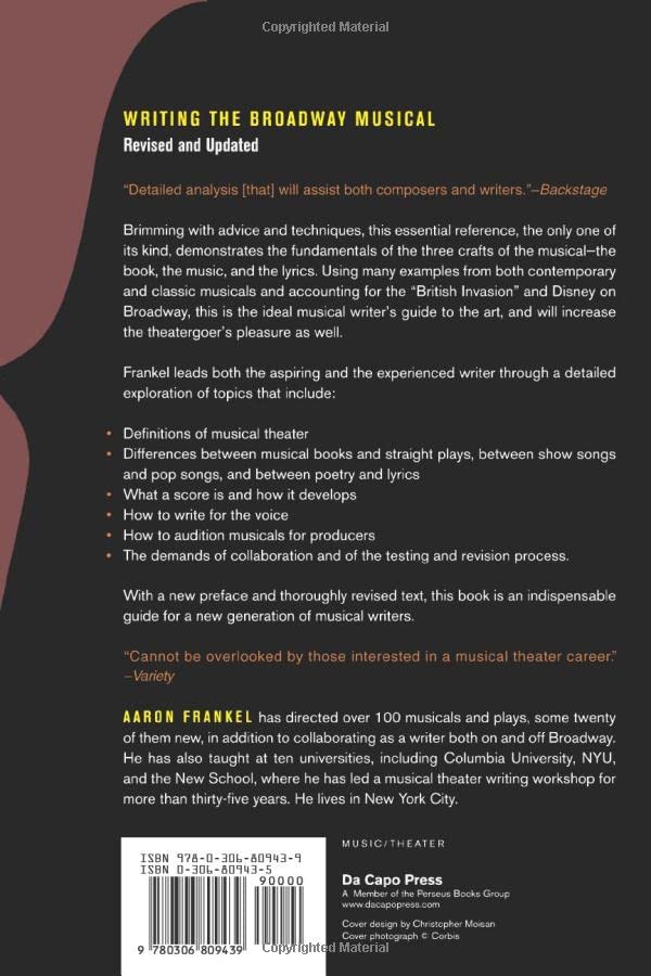 Writing The Broadway Musical,Used