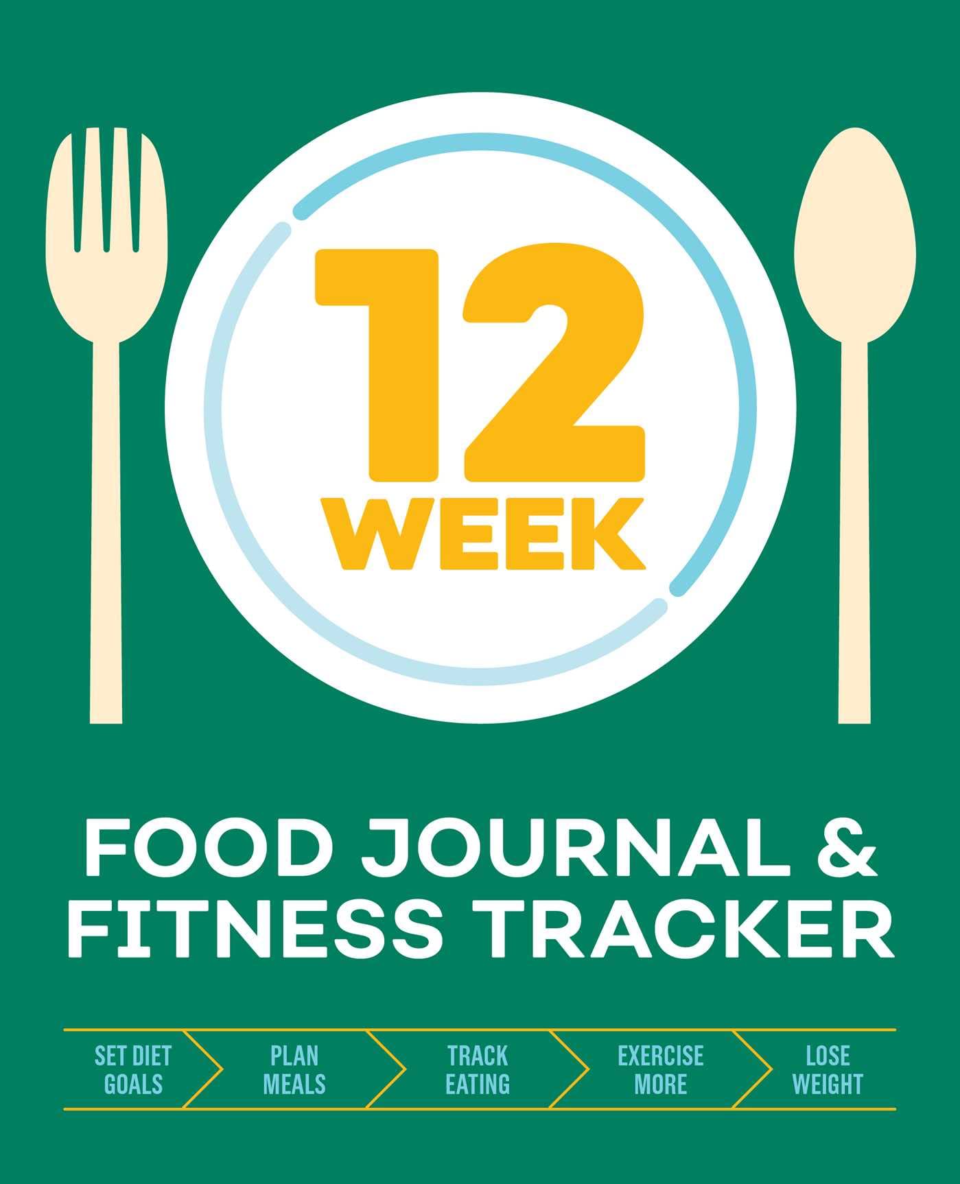 12Week Food Journal and Fitness Tracker: Track Eating, Plan Meals, and Set Diet and Exercise Goals for Optimal Weight Loss,Used
