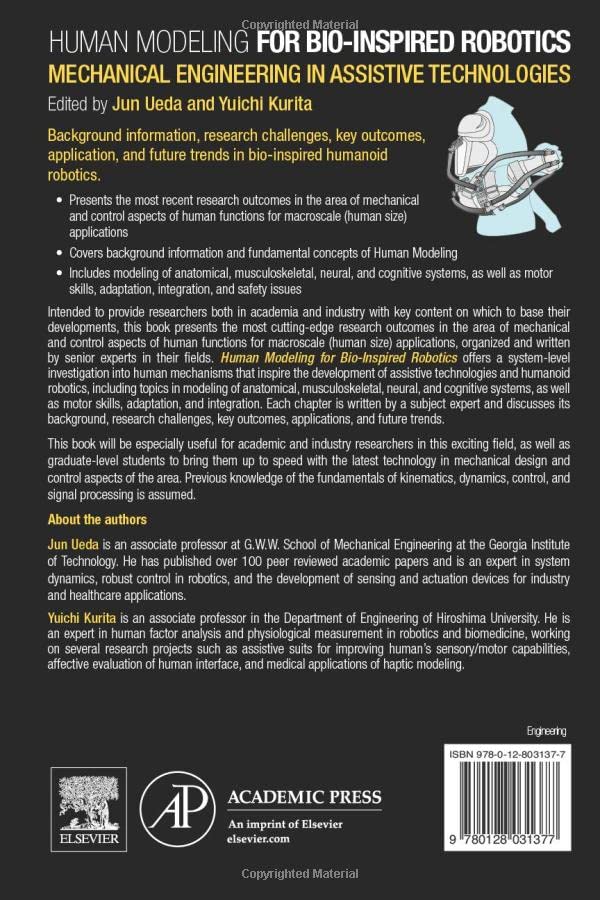 Human Modeling for BioInspired Robotics: Mechanical Engineering in Assistive Technologies,Used