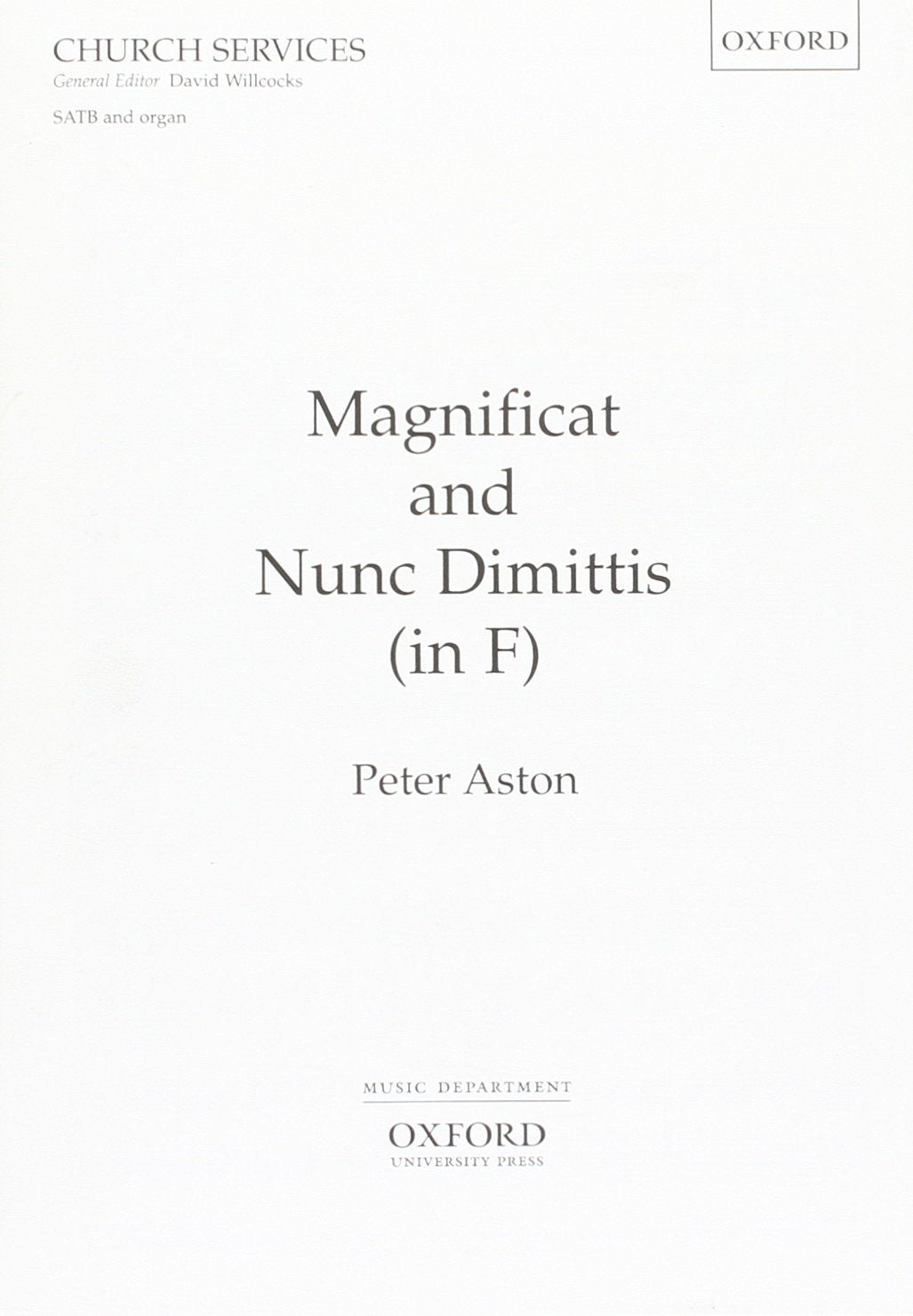 Magnificat and Nunc Dimittis (in F),Used