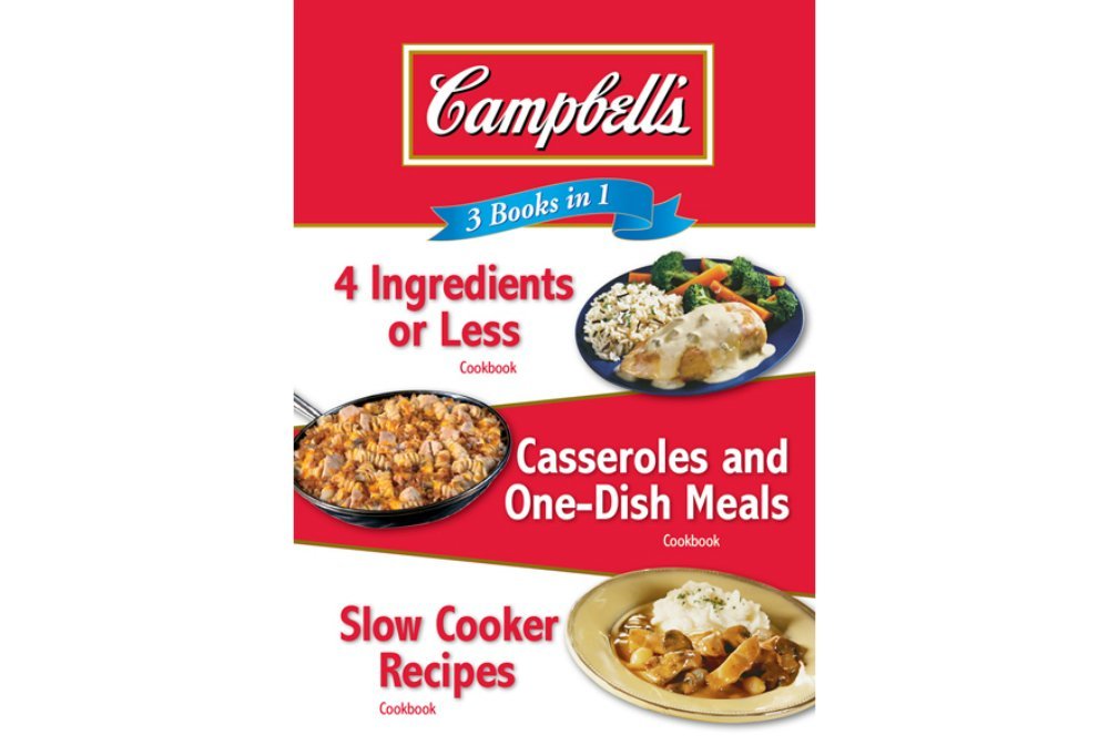 Campbell's 3 Books in 1: 4 Ingredients or Less Cookbook, Casseroles and OneDish Meals Cookbook, Slow Cooker Recipes Cookbook,Used