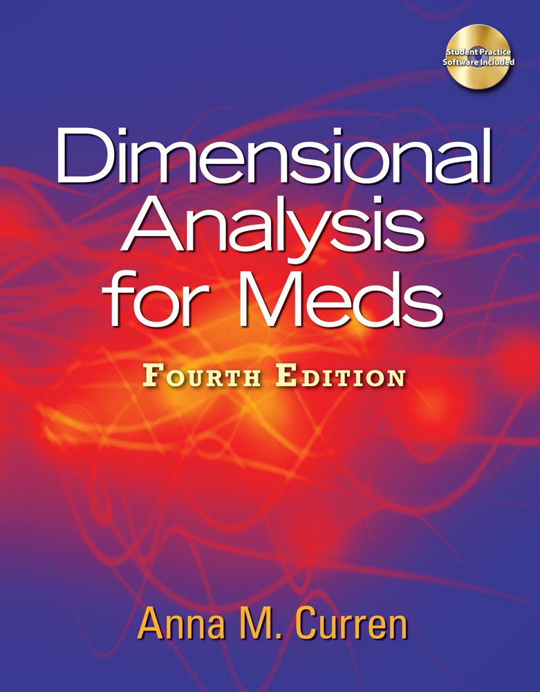 Dimensional Analysis for Meds, 4th Edition,New