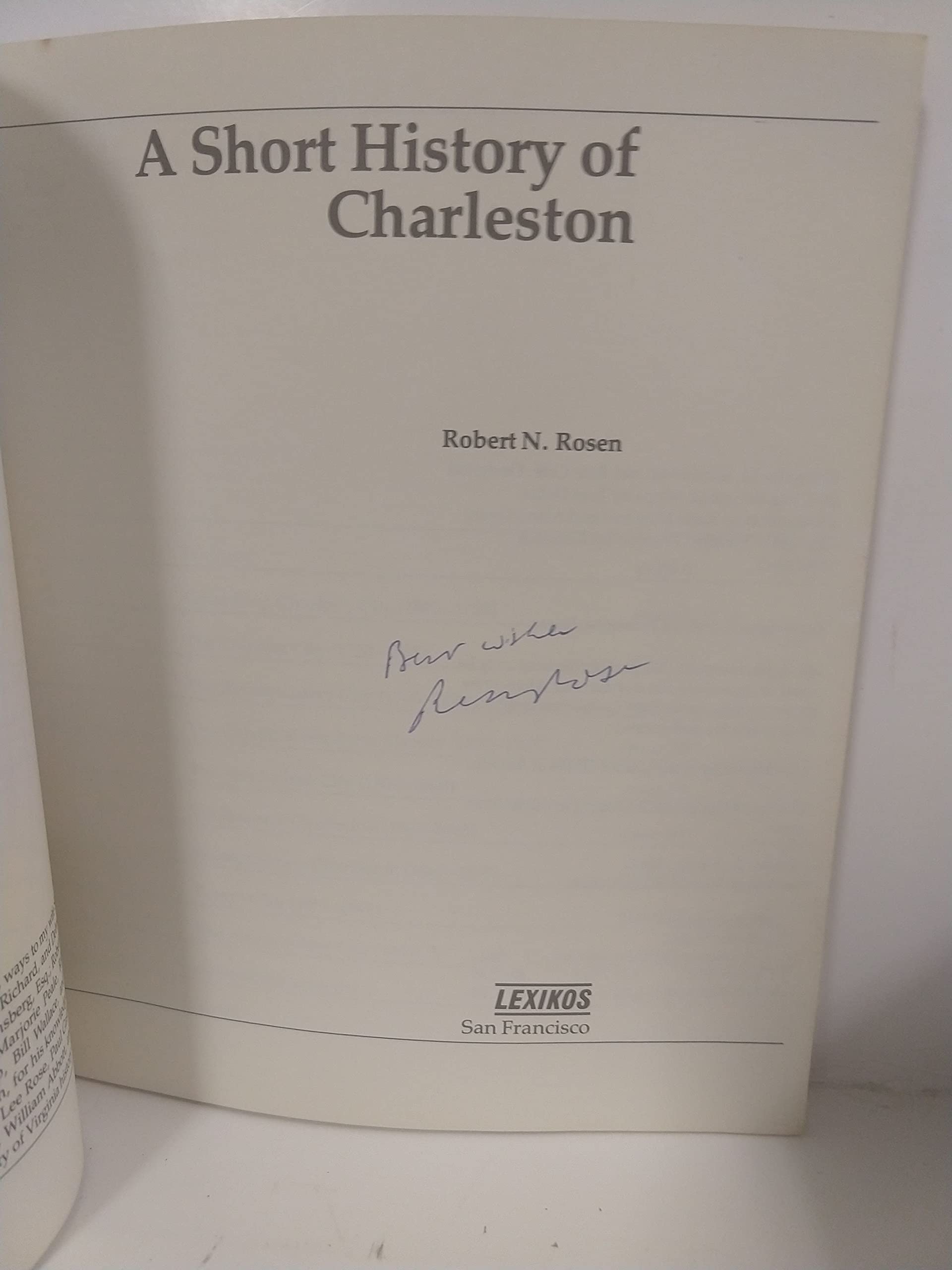 A Short History Of Charleston,New