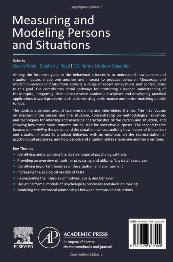 Measuring and Modeling Persons and Situations,Used