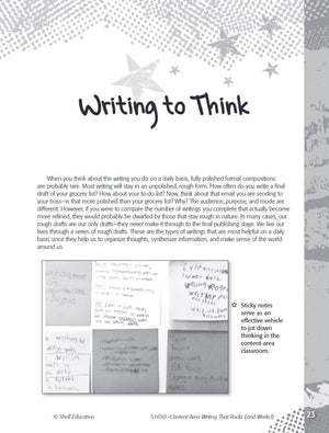 Content Area Writing That Rocks (Creative Writing Activities, Grades 312) (Professional Resources),Used