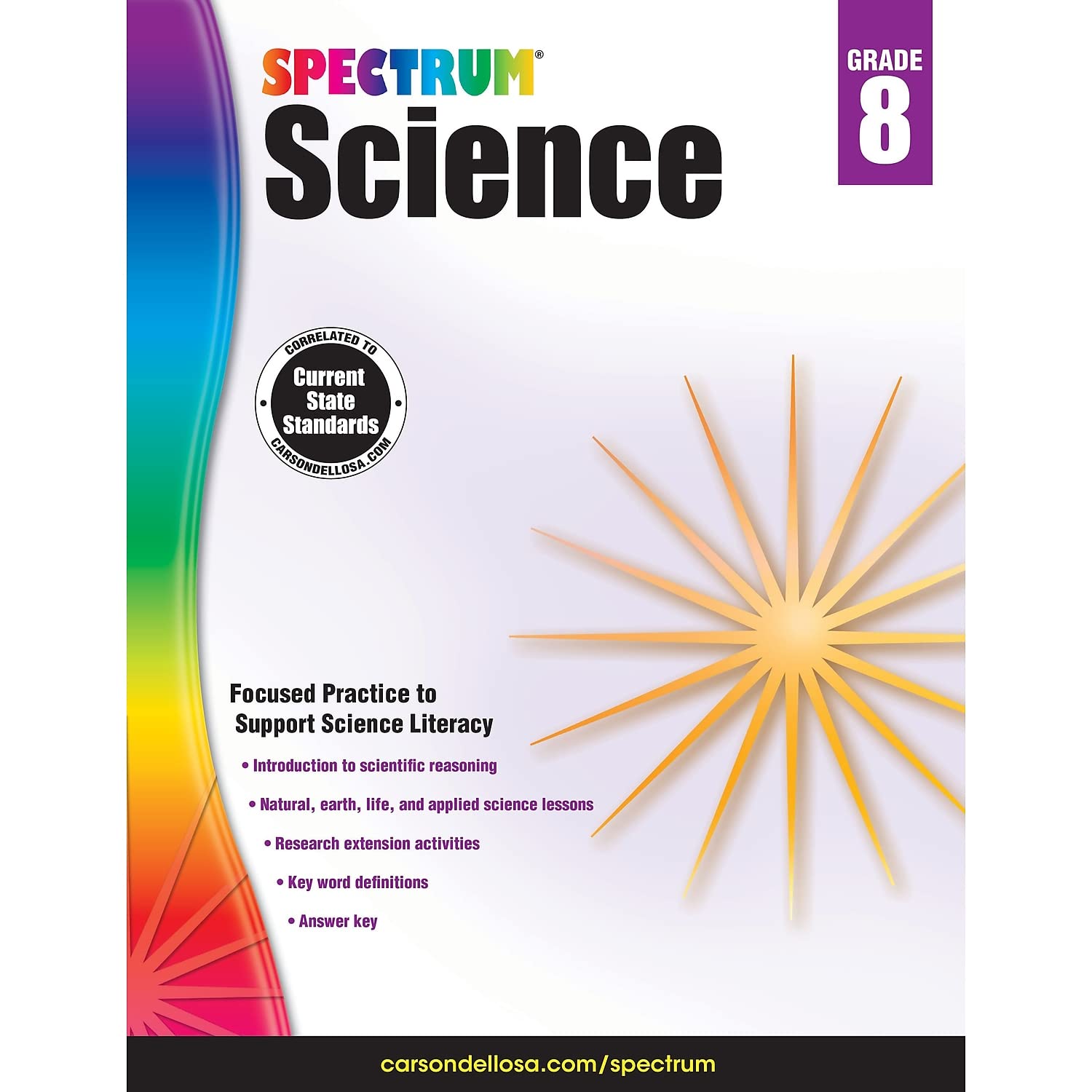 Spectrum 8th Grade Science Workbooks, Ages 13 to 14, Grade 8 Science, Natural, Earth, and Life Science, 8th Grade Science Book w,New