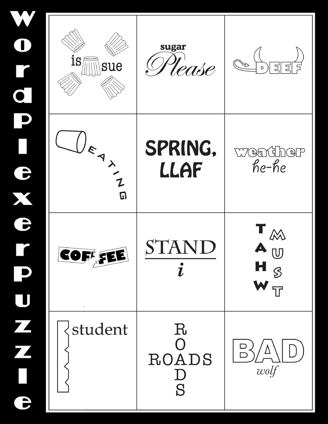 Word Plexer Puzzle: Word plexers are wordbased puzzles that describe a word or phrase, Difficulty, Making the easiest level app,Used