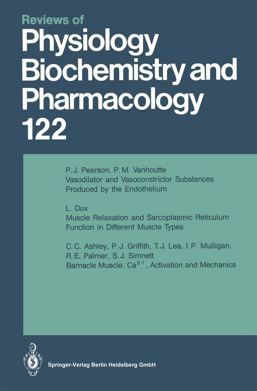 Reviews of Physiology, Biochemistry and Pharmacology,Used