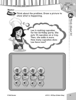 180 Days of Problem Solving for 1st Grade  Build Math Fluency with this 1st Grade Math Workbook (180 Days of Practice),Used