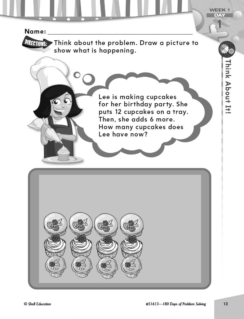 180 Days of Problem Solving for 1st Grade  Build Math Fluency with this 1st Grade Math Workbook (180 Days of Practice),Used