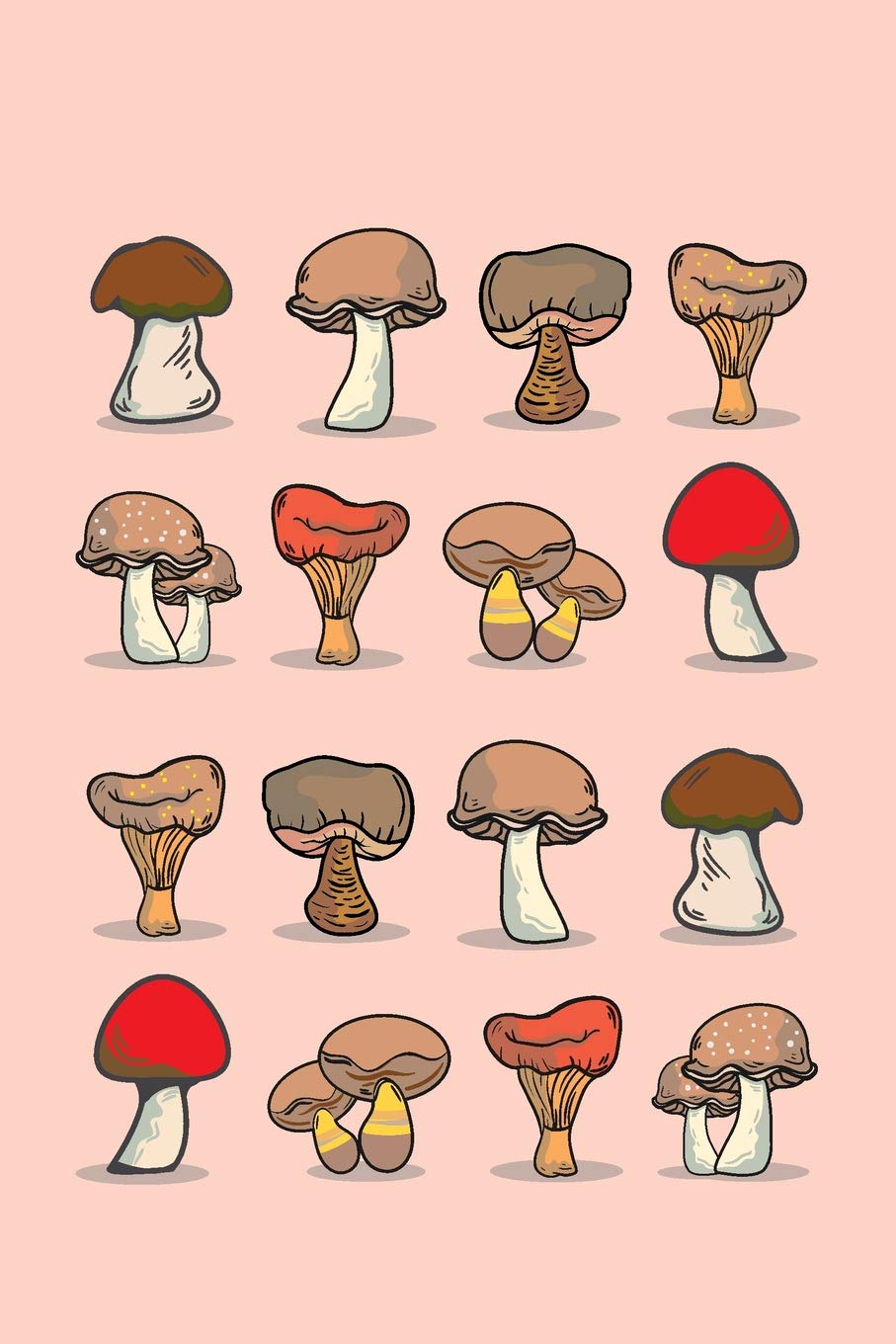 Mushrooms: Graph Paper Notebook, 6x9 Inch, 120 pages,Used