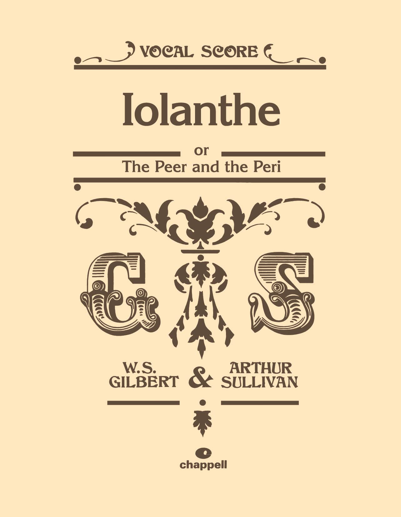 Iolanthe: Or The Peer And The Peri, Vocal Score (Faber Edition),Used