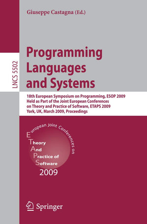 Programming Languages and Systems: 18th European Symposium on Programming, ESOP 2009, Held as Part of the Joint European Confere,Used