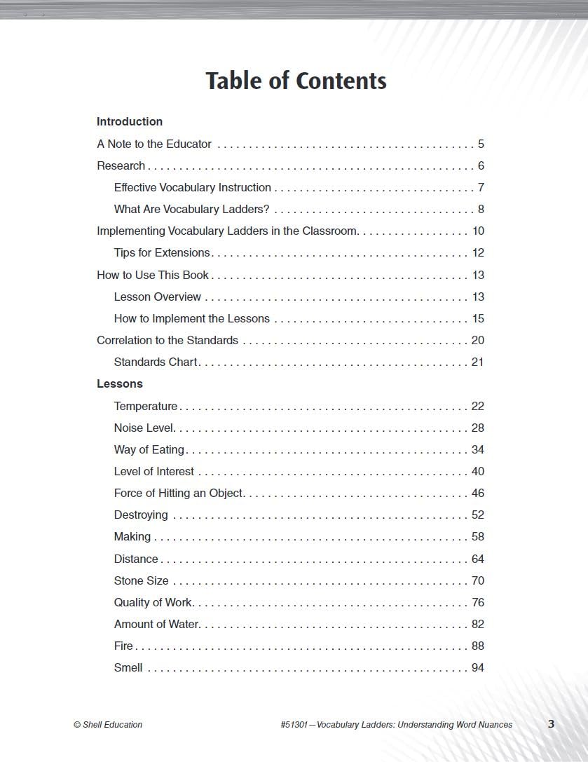 Vocabulary Ladders,Used