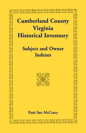 Cumberland County, Virginia Historical Inventory, Subject and Owner Indexes: , Subject and Owner Indexes,Used