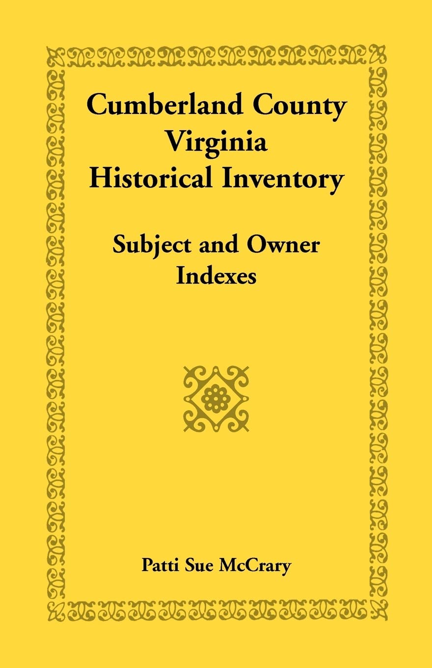 Cumberland County, Virginia Historical Inventory, Subject and Owner Indexes: , Subject and Owner Indexes,Used
