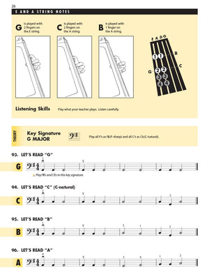Essential Elements for Strings  Double Bass Book 1 w/EEi  Beginner Bass Method Book with Online Learning Tools and PlayAlong T,Used