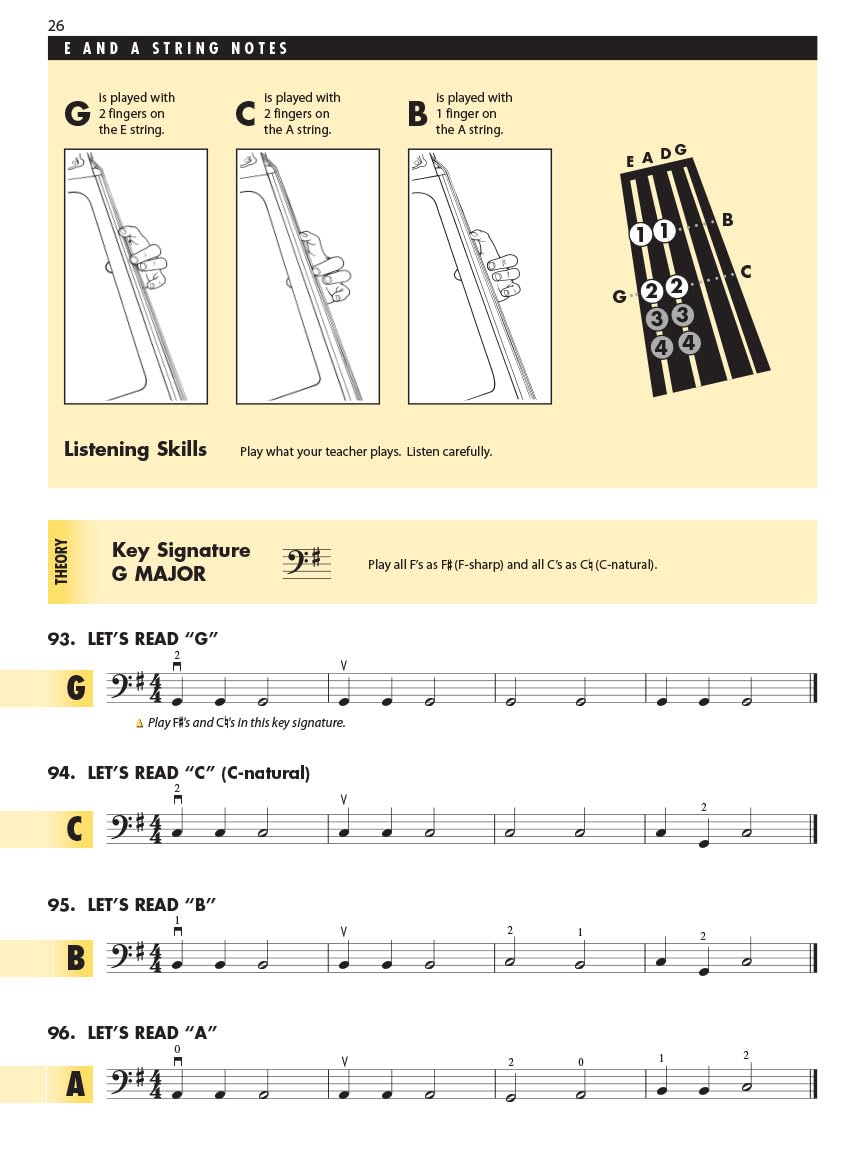 Essential Elements for Strings  Double Bass Book 1 w/EEi  Beginner Bass Method Book with Online Learning Tools and PlayAlong T,Used