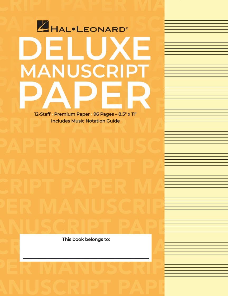 Deluxe Wirebound Super Premium Manuscript Paper (Gold Cover),Used