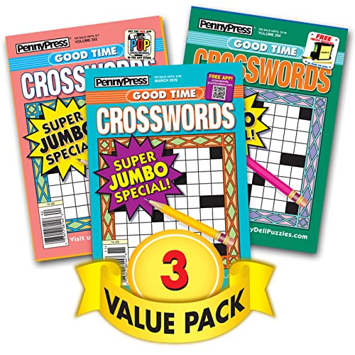 Good Time Crossword Puzzles For All Ages  3 Pack [Paperback] Penny Press/Dell Magazines